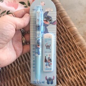 Stitch Themed Light Blue Pen Set